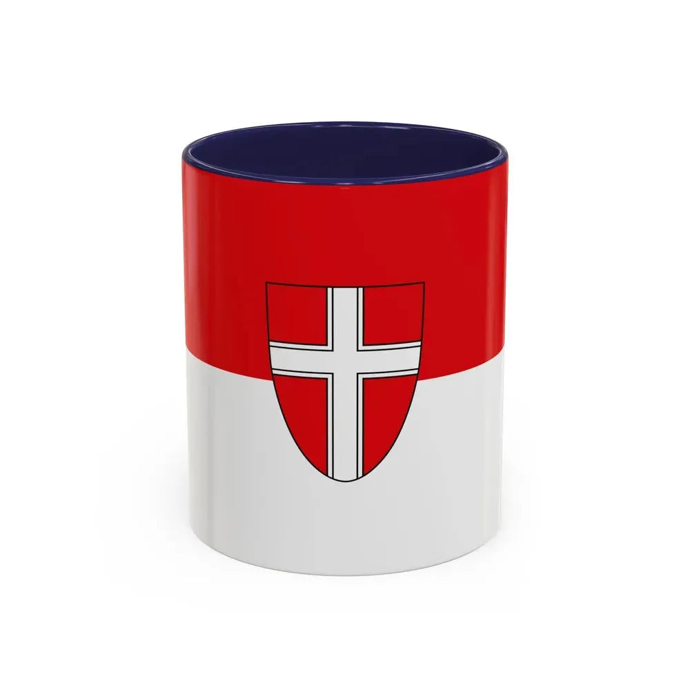 Flag of Vienna Wien Austria - Accent Coffee Mug 11oz Navy - Go Mug Yourself