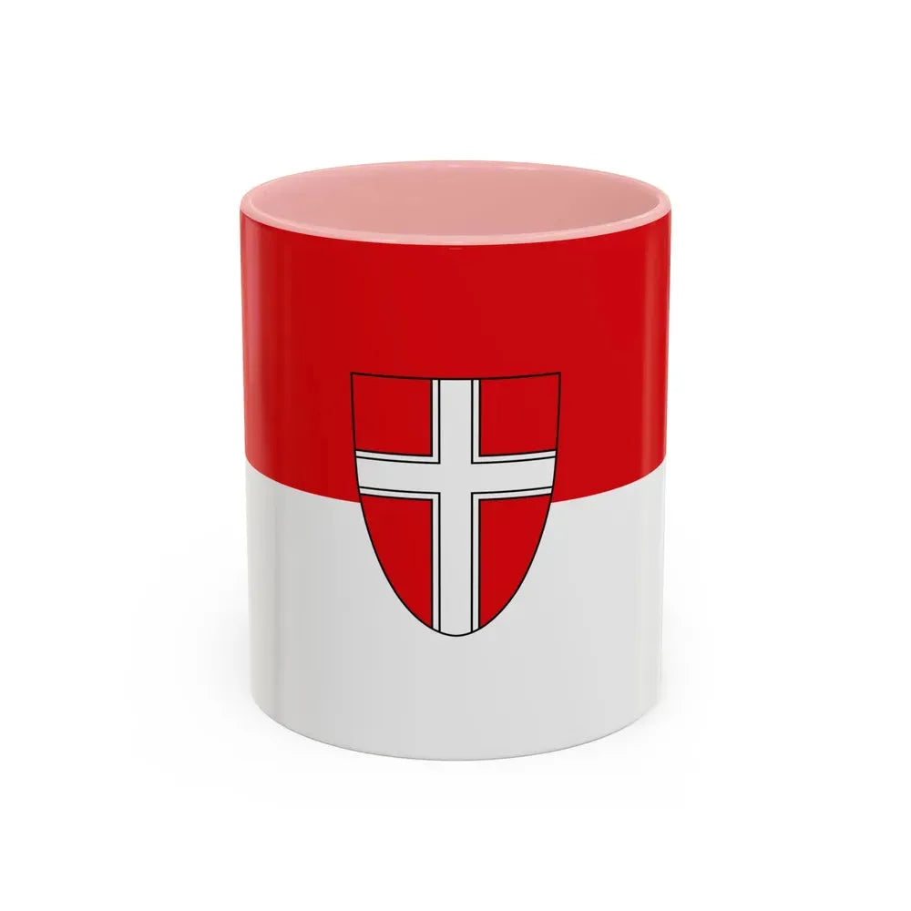 Flag of Vienna Wien Austria - Accent Coffee Mug 11oz Pink - Go Mug Yourself