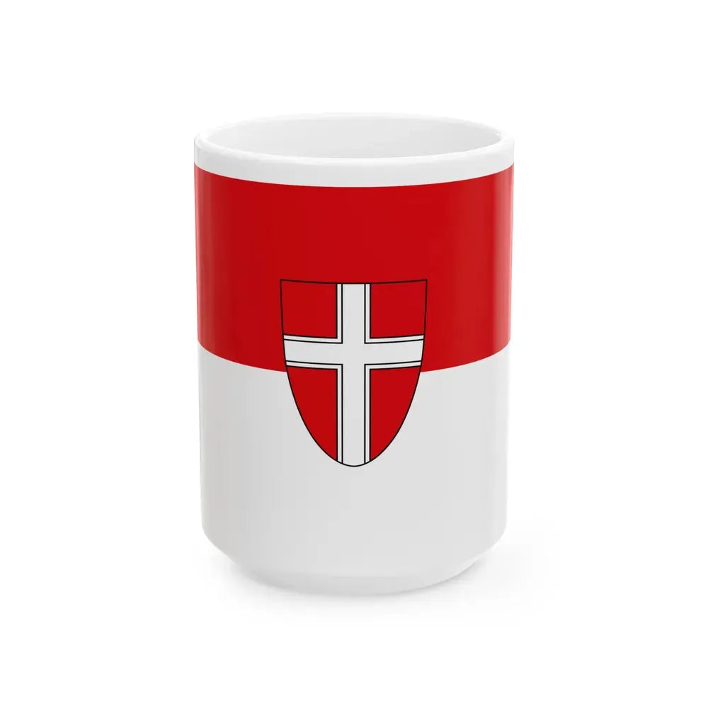 Flag of Vienna Wien Austria - White Coffee Mug 15oz - Go Mug Yourself