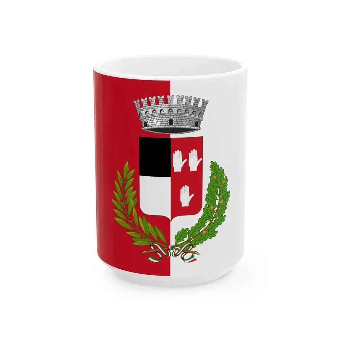 Flag of Vigarano Mainarda (Italy) White Coffee Mug 15oz - Go Mug Yourself