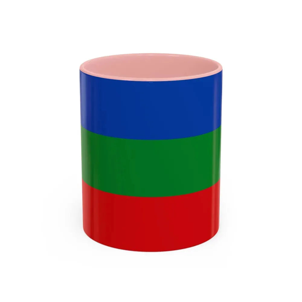 Flag of Villavicencio Meta Colombia - Accent Coffee Mug 11oz Pink - Go Mug Yourself