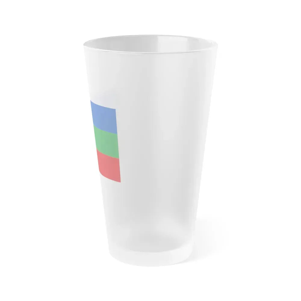 Flag of Villavicencio Meta Colombia - Frosted Pint Glass 16oz - Go Mug Yourself
