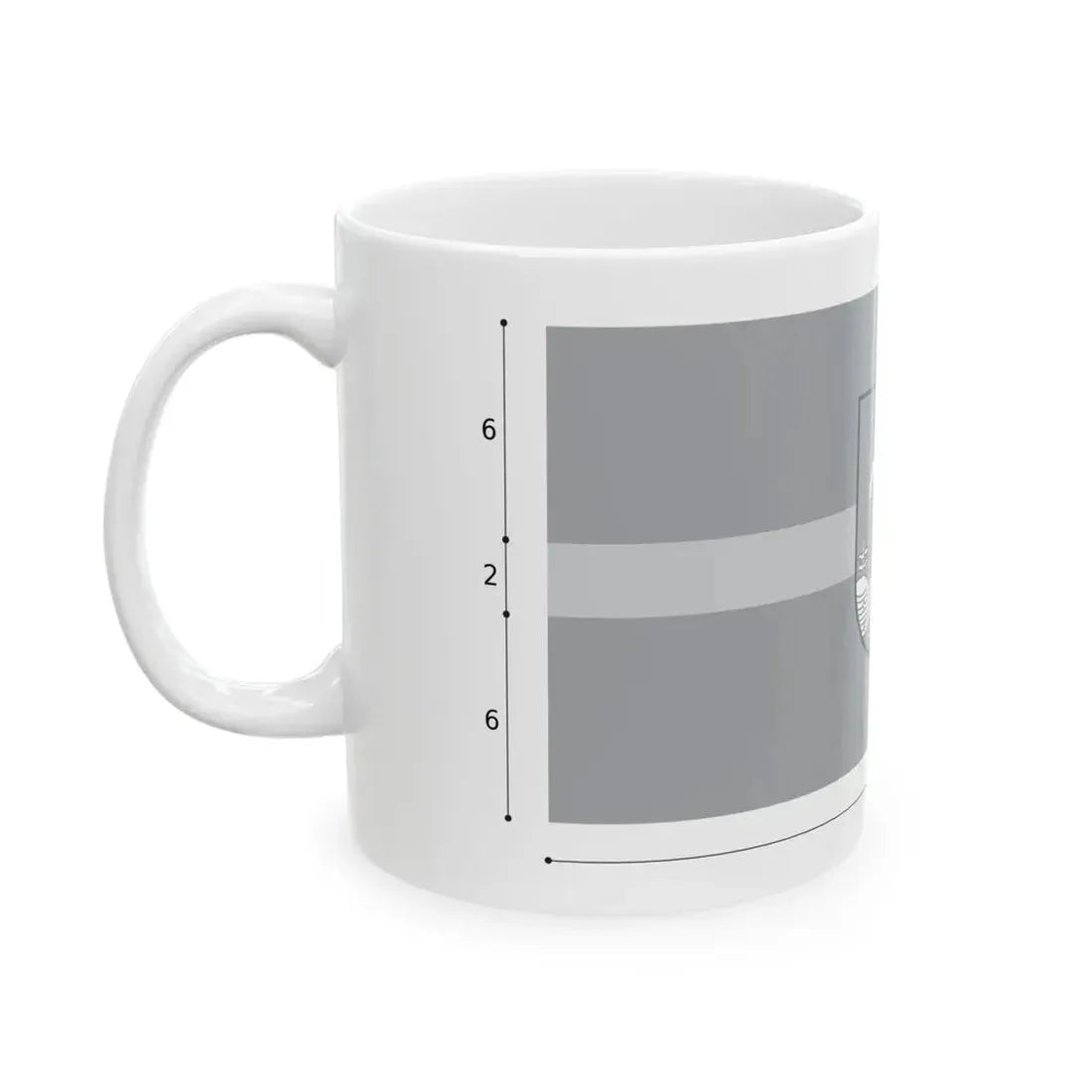 Flag of Vilnius construction (Lithuania) White Coffee Mug - Go Mug Yourself