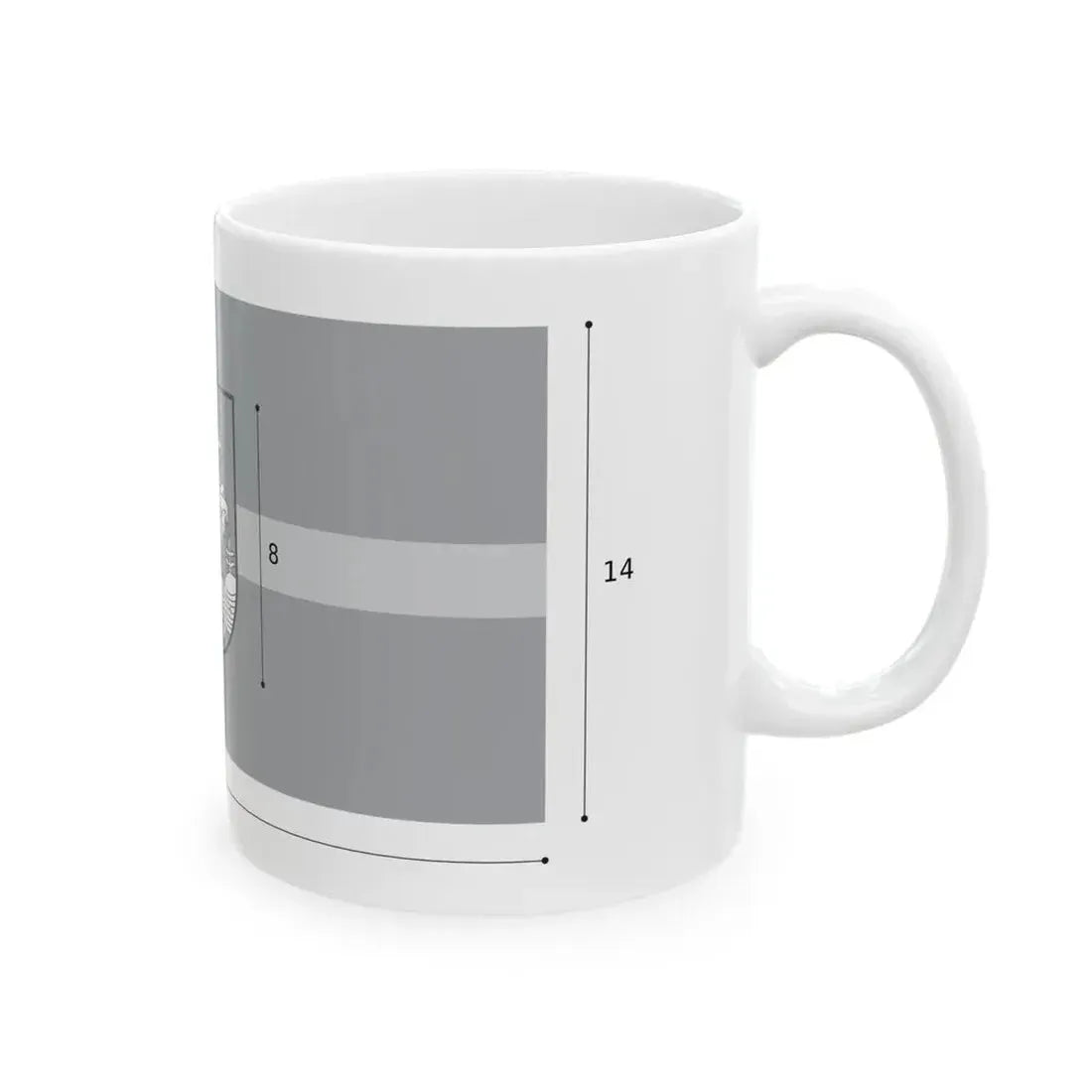 Flag of Vilnius construction (Lithuania) White Coffee Mug - Go Mug Yourself