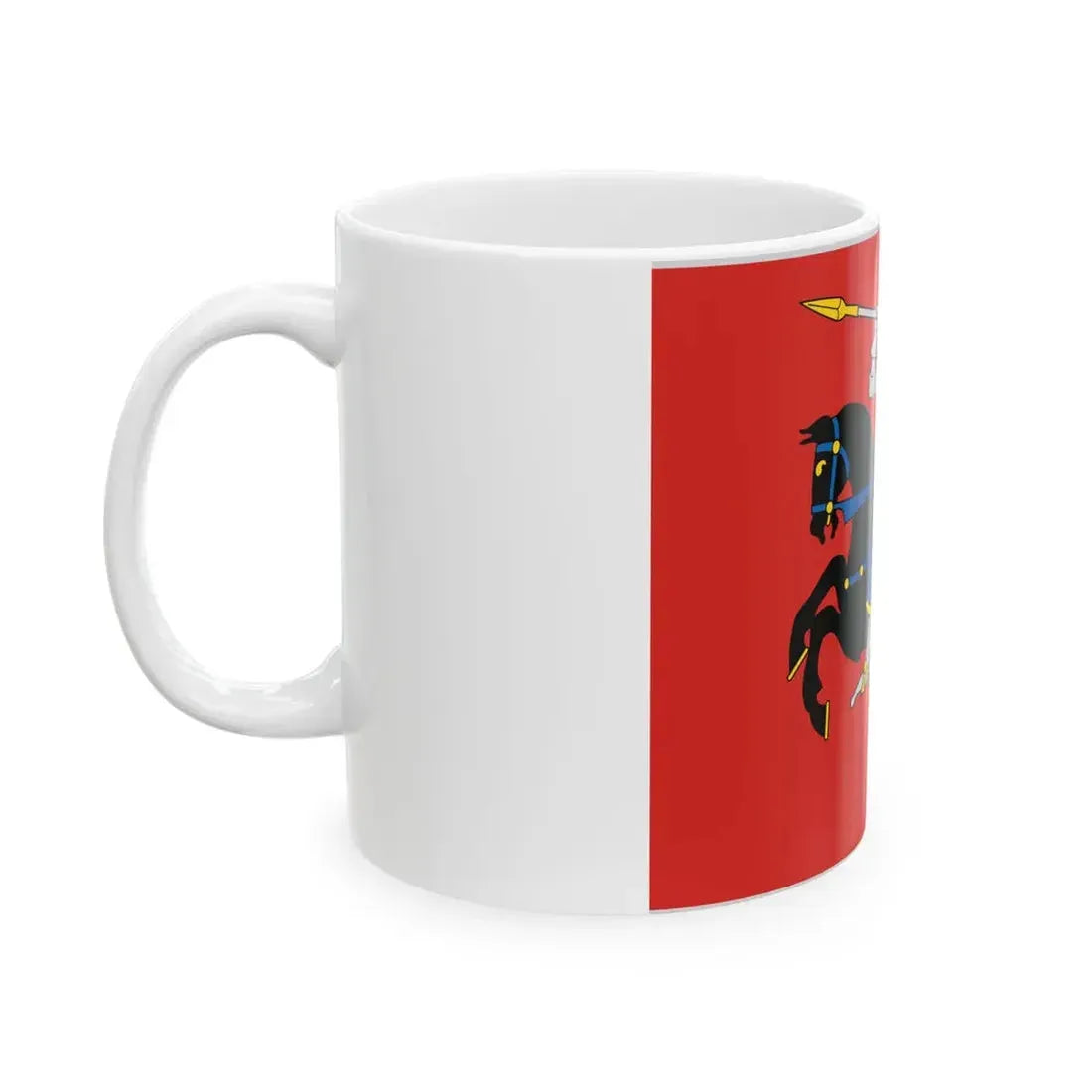 Flag of Vilnius district (Lithuania) White Coffee Mug - Go Mug Yourself