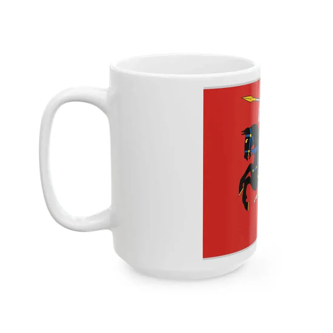 Flag of Vilnius district (Lithuania) White Coffee Mug - Go Mug Yourself