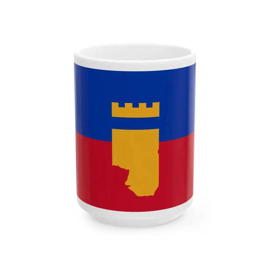 Flag of Vinica Municipality North Macedonia (North Macedonia) White Coffee Mug 15oz - Go Mug Yourself