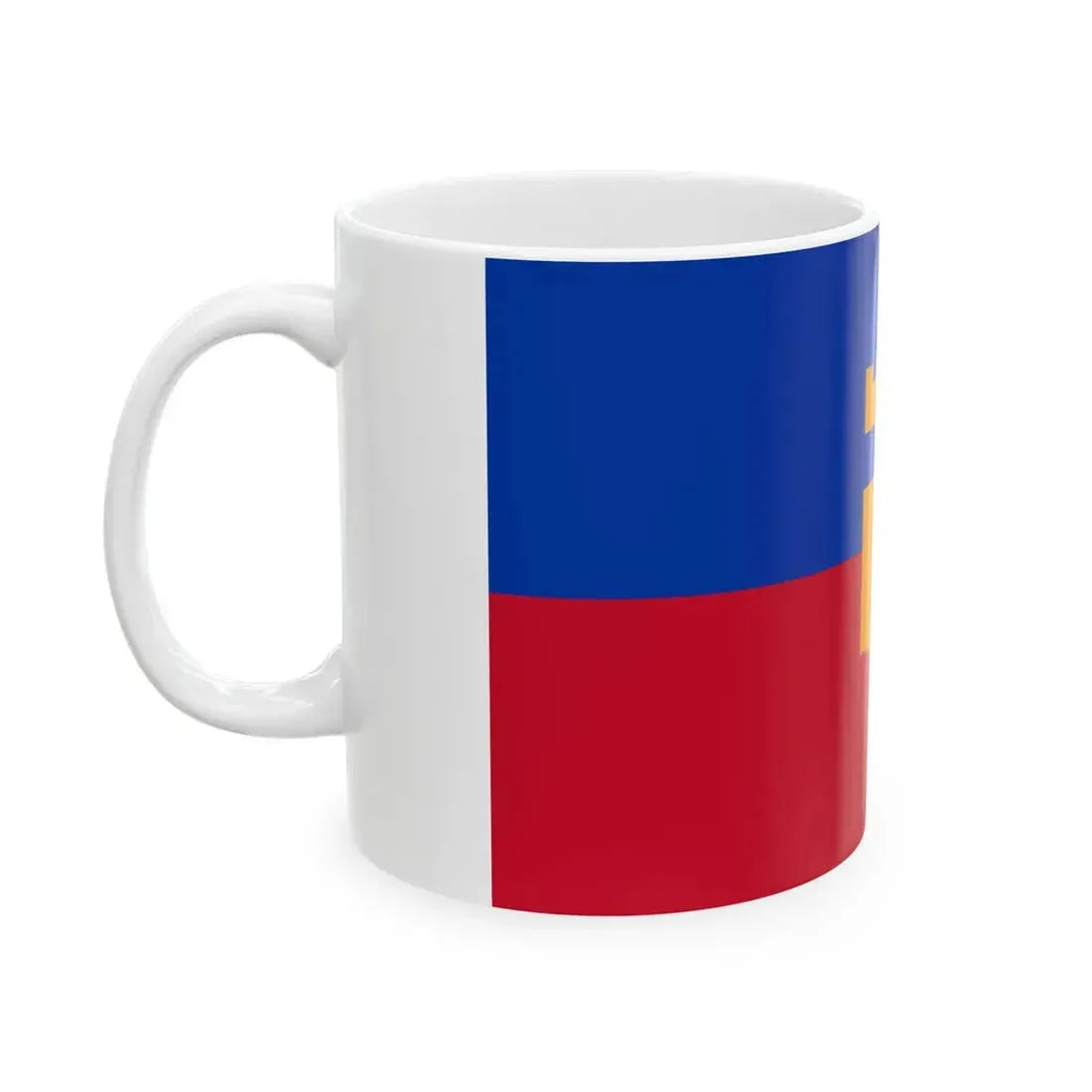 Flag of Vinica Municipality North Macedonia (North Macedonia) White Coffee Mug - Go Mug Yourself