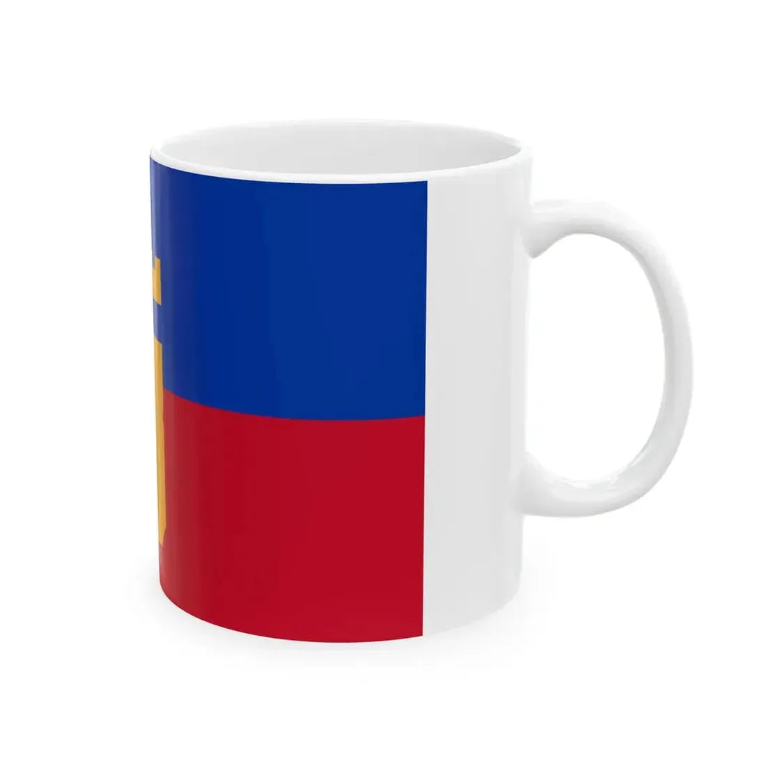 Flag of Vinica Municipality North Macedonia (North Macedonia) White Coffee Mug - Go Mug Yourself