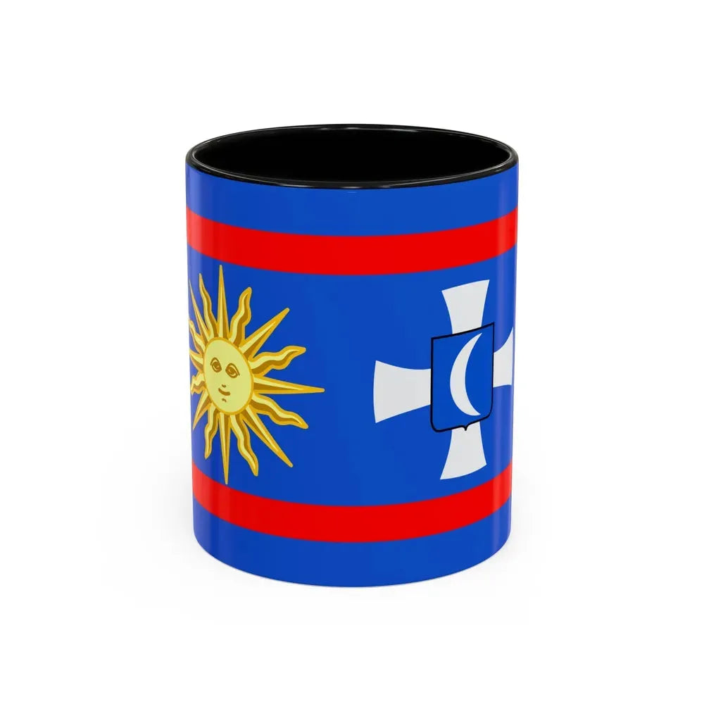 Flag of Vinnytsia Oblast Ukraine - Accent Coffee Mug 11oz Black - Go Mug Yourself