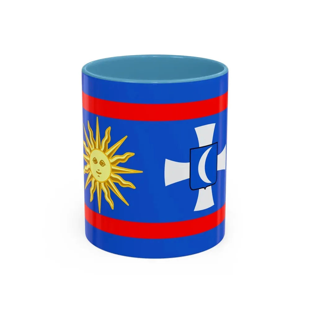 Flag of Vinnytsia Oblast Ukraine - Accent Coffee Mug 11oz Light Blue - Go Mug Yourself