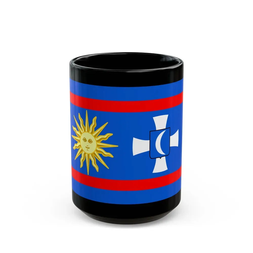 Flag of Vinnytsia Oblast Ukraine - Black Coffee Mug 15oz - Go Mug Yourself