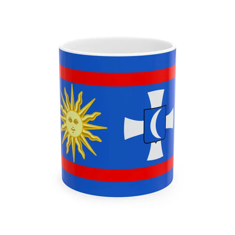 Flag of Vinnytsia Oblast Ukraine - White Coffee Mug 11oz - Go Mug Yourself