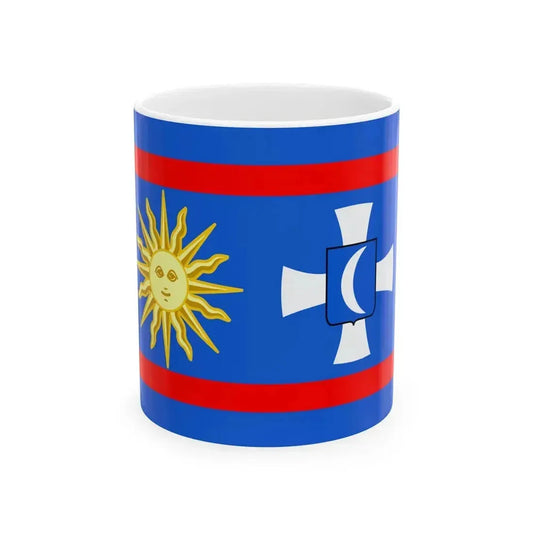 Flag of Vinnytsia Oblast Ukraine - White Coffee Mug 11oz - Go Mug Yourself