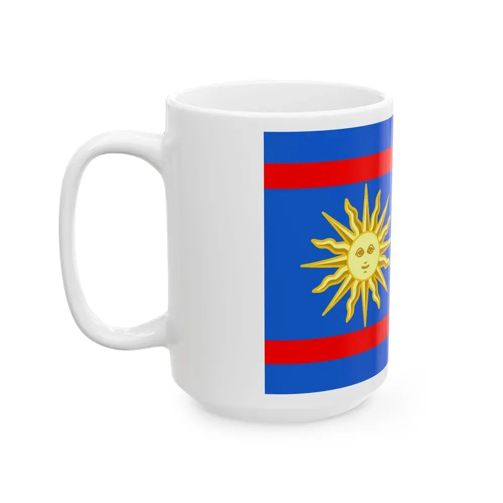 Flag of Vinnytsia Oblast Ukraine - White Coffee Mug - Go Mug Yourself