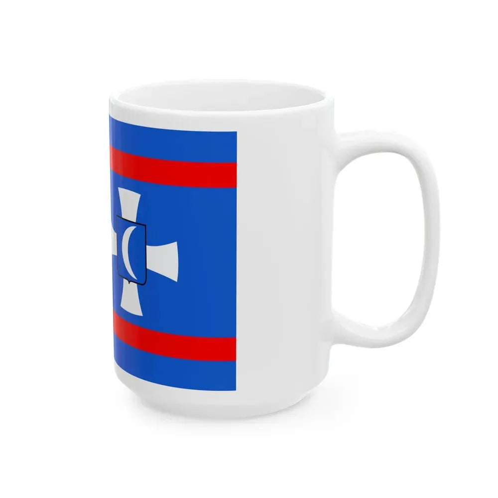 Flag of Vinnytsia Oblast Ukraine - White Coffee Mug - Go Mug Yourself