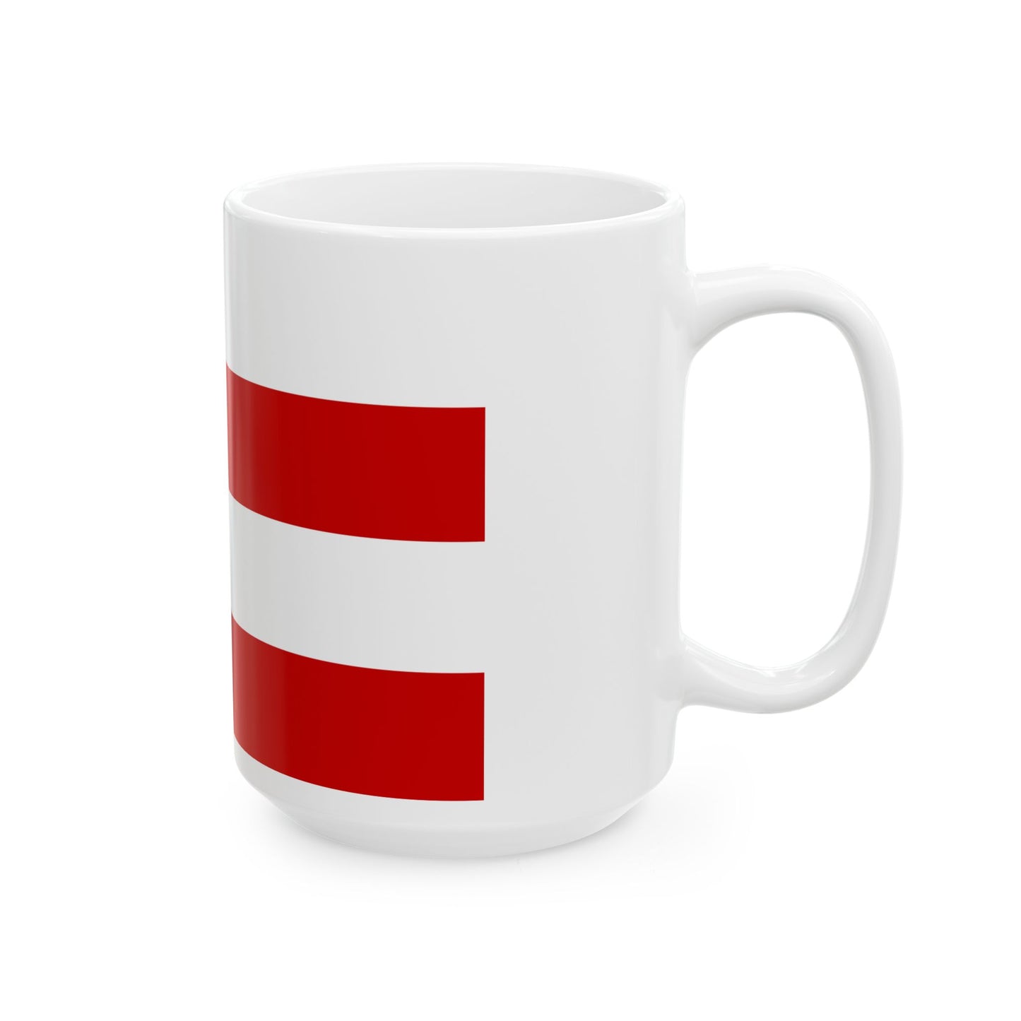 Flag of Vinohrady Prague (Czech Republic) White Coffee Mug-Go Mug Yourself