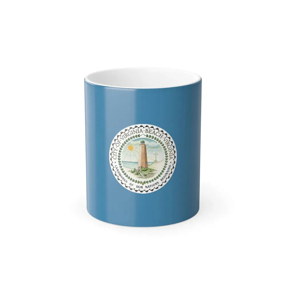Flag of Virginia Beach, Virginia - Color Changing Coffee Mug 11oz - Go Mug Yourself