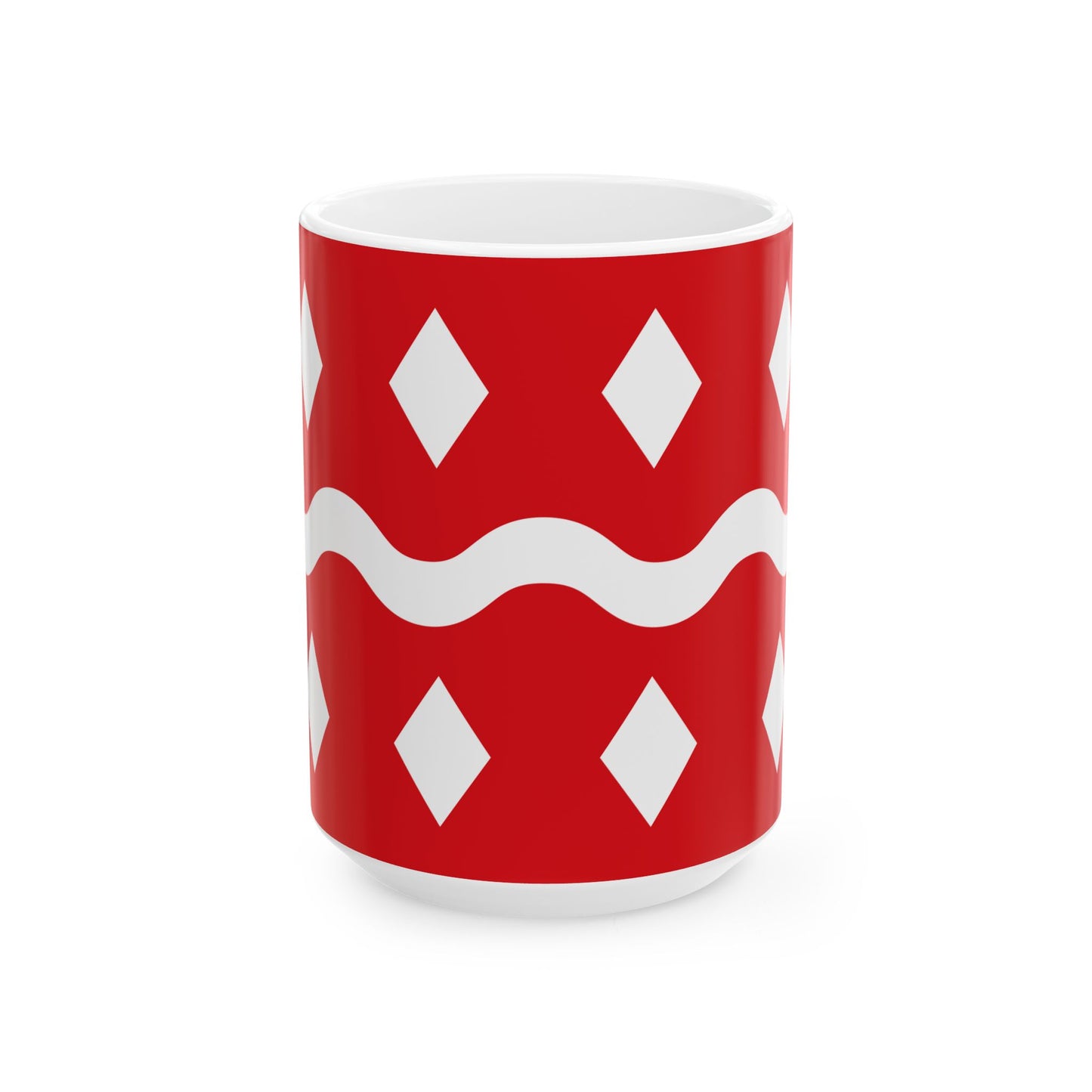 Flag of Viroinval (Belgium) White Coffee Mug-15oz-Go Mug Yourself