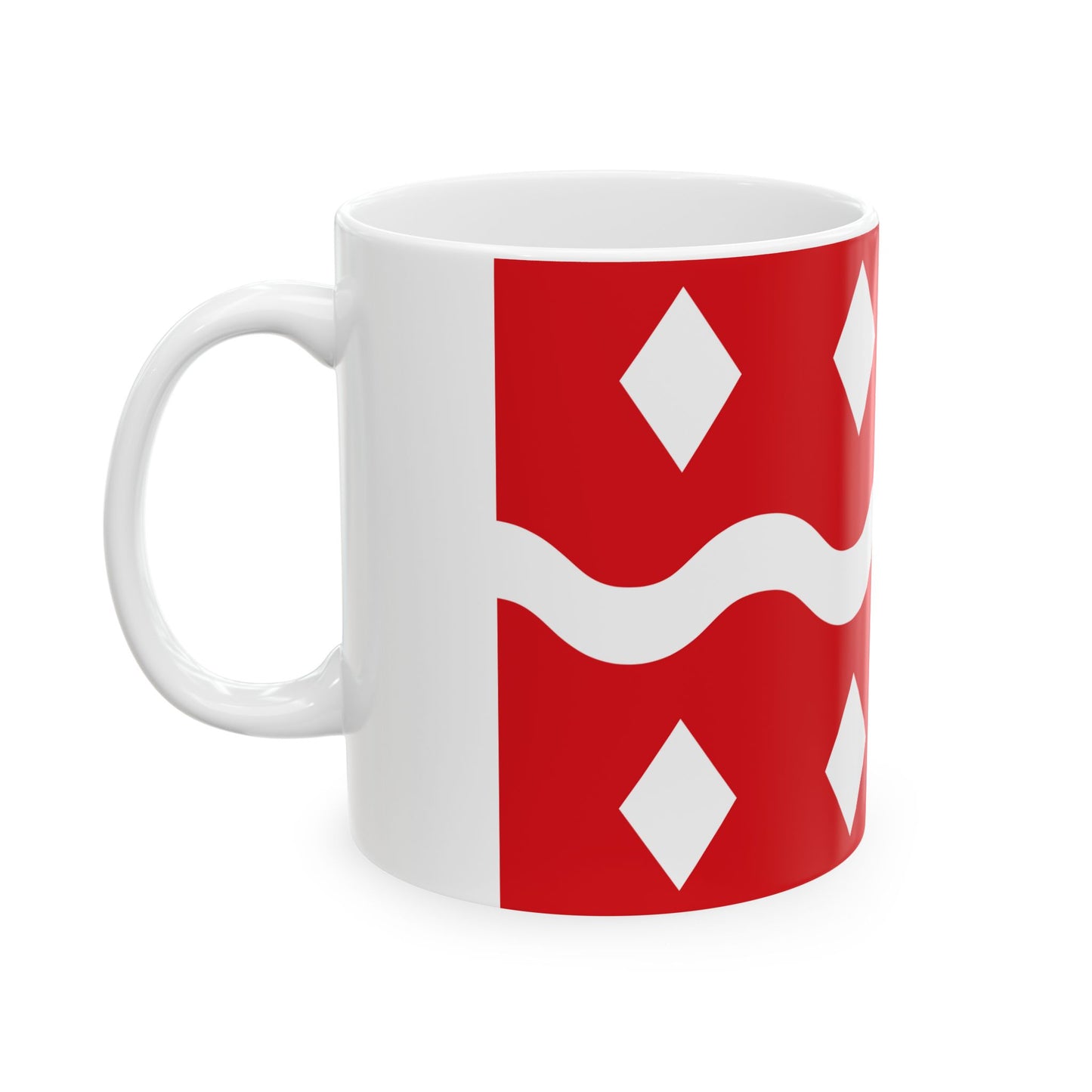 Flag of Viroinval (Belgium) White Coffee Mug-Go Mug Yourself