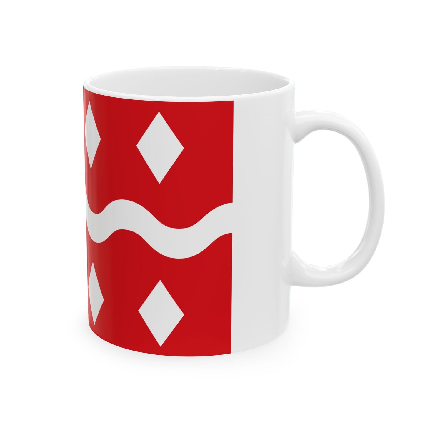 Flag of Viroinval (Belgium) White Coffee Mug-Go Mug Yourself