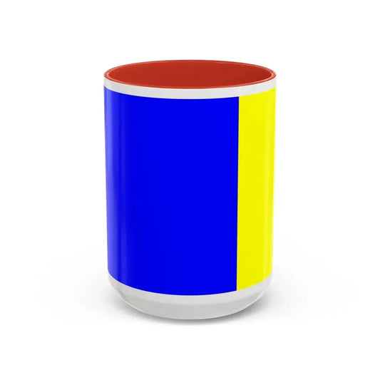 Flag of Viterbo Italy - Accent Coffee Mug 15oz Red - Go Mug Yourself