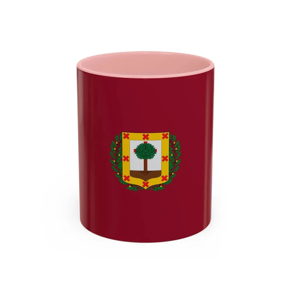 Flag of Vizcaya Spain - Accent Coffee Mug 11oz Pink - Go Mug Yourself