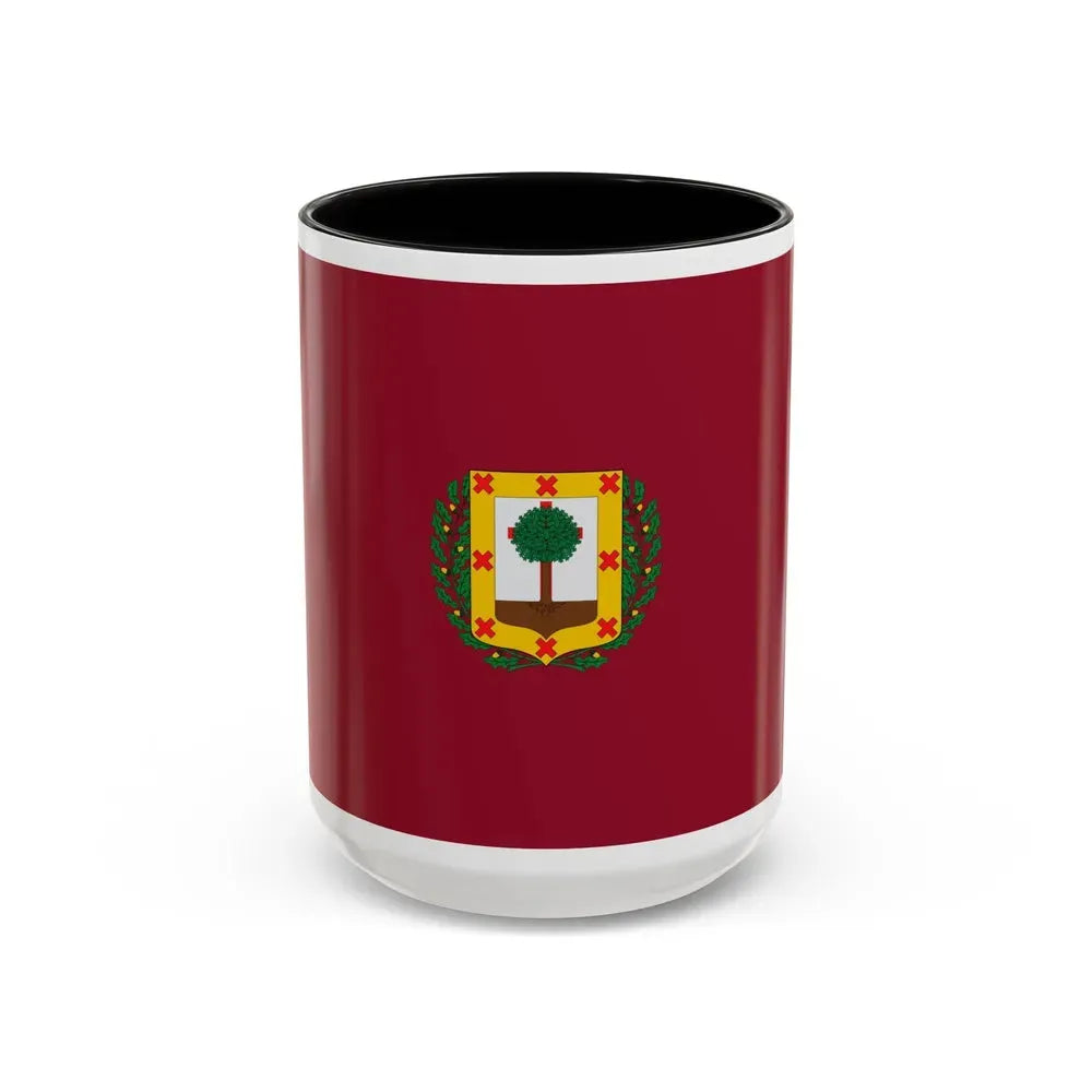 Flag of Vizcaya Spain - Accent Coffee Mug 15oz Black - Go Mug Yourself