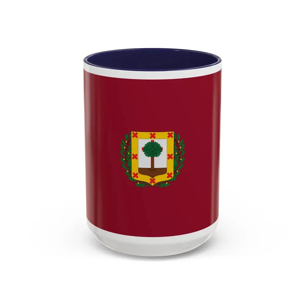 Flag of Vizcaya Spain - Accent Coffee Mug 15oz Navy - Go Mug Yourself