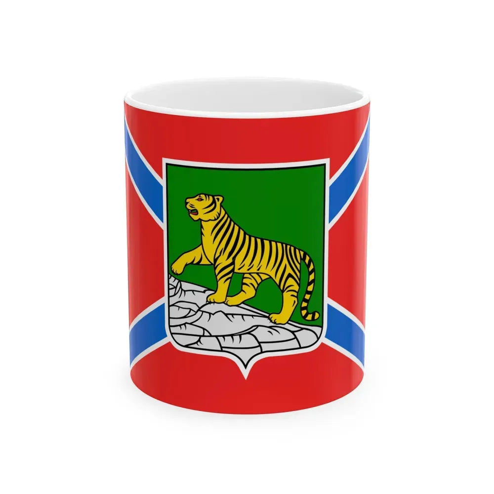 Flag of Vladivostok Russia - White Coffee Mug 11oz - Go Mug Yourself