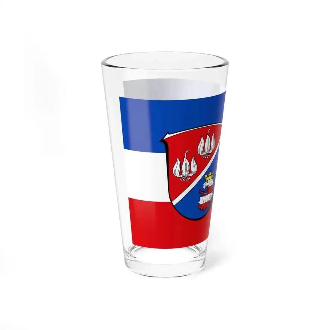 Flag of Vogelsbergkreis Germany - Pint Glass 16oz - Go Mug Yourself
