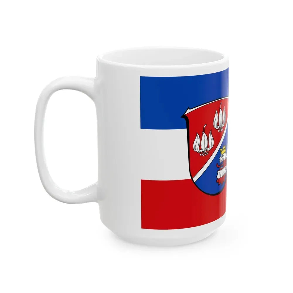 Flag of Vogelsbergkreis Germany - White Coffee Mug - Go Mug Yourself
