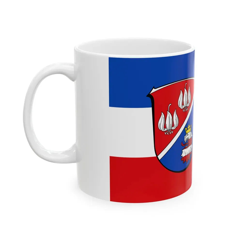 Flag of Vogelsbergkreis Germany - White Coffee Mug - Go Mug Yourself