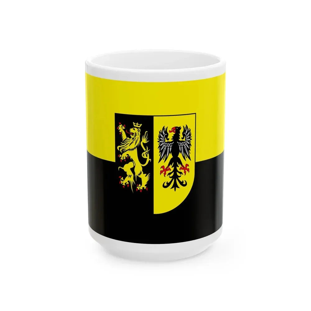 Flag of Vogtlandkreis Germany - White Coffee Mug 15oz - Go Mug Yourself