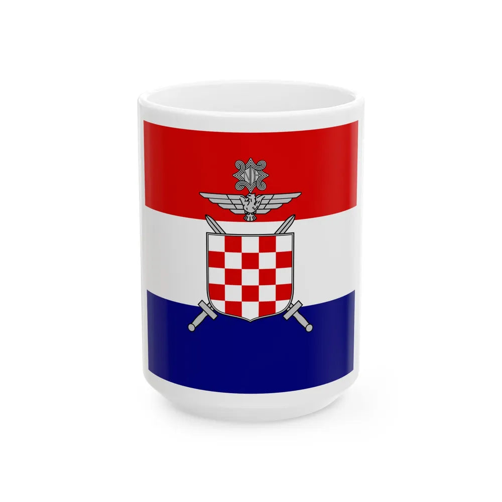 Flag of Vojskovodja Marchal in Independent State of Croatia (Croatia) White Coffee Mug 15oz - Go Mug Yourself