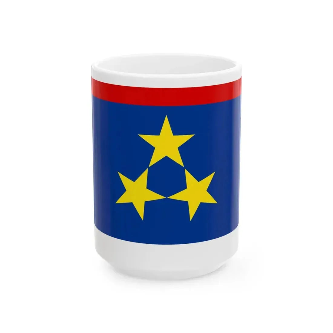 Flag of Vojvodina (Serbia) White Coffee Mug 15oz - Go Mug Yourself