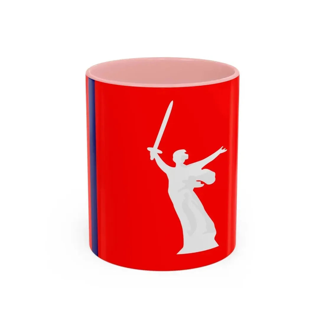 Flag of Volgograd Oblast Russia - Accent Coffee Mug 11oz Pink - Go Mug Yourself