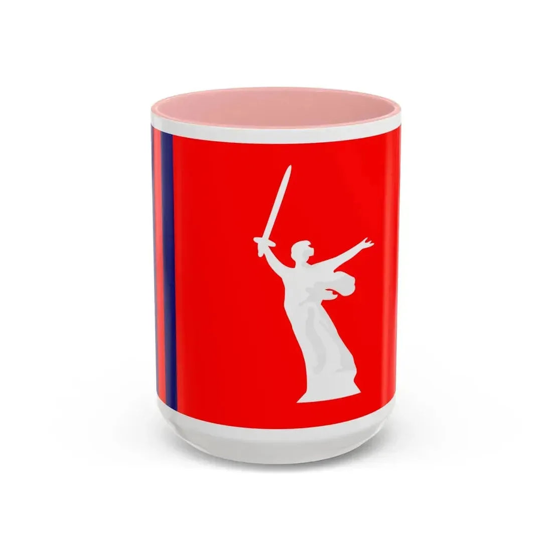 Flag of Volgograd Oblast Russia - Accent Coffee Mug 15oz Pink - Go Mug Yourself