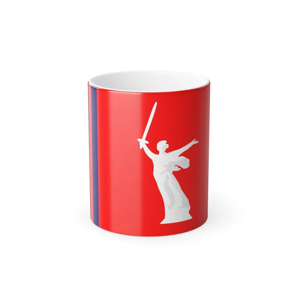 Flag of Volgograd Oblast Russia - Color Changing Coffee Mug-11oz-Go Mug Yourself
