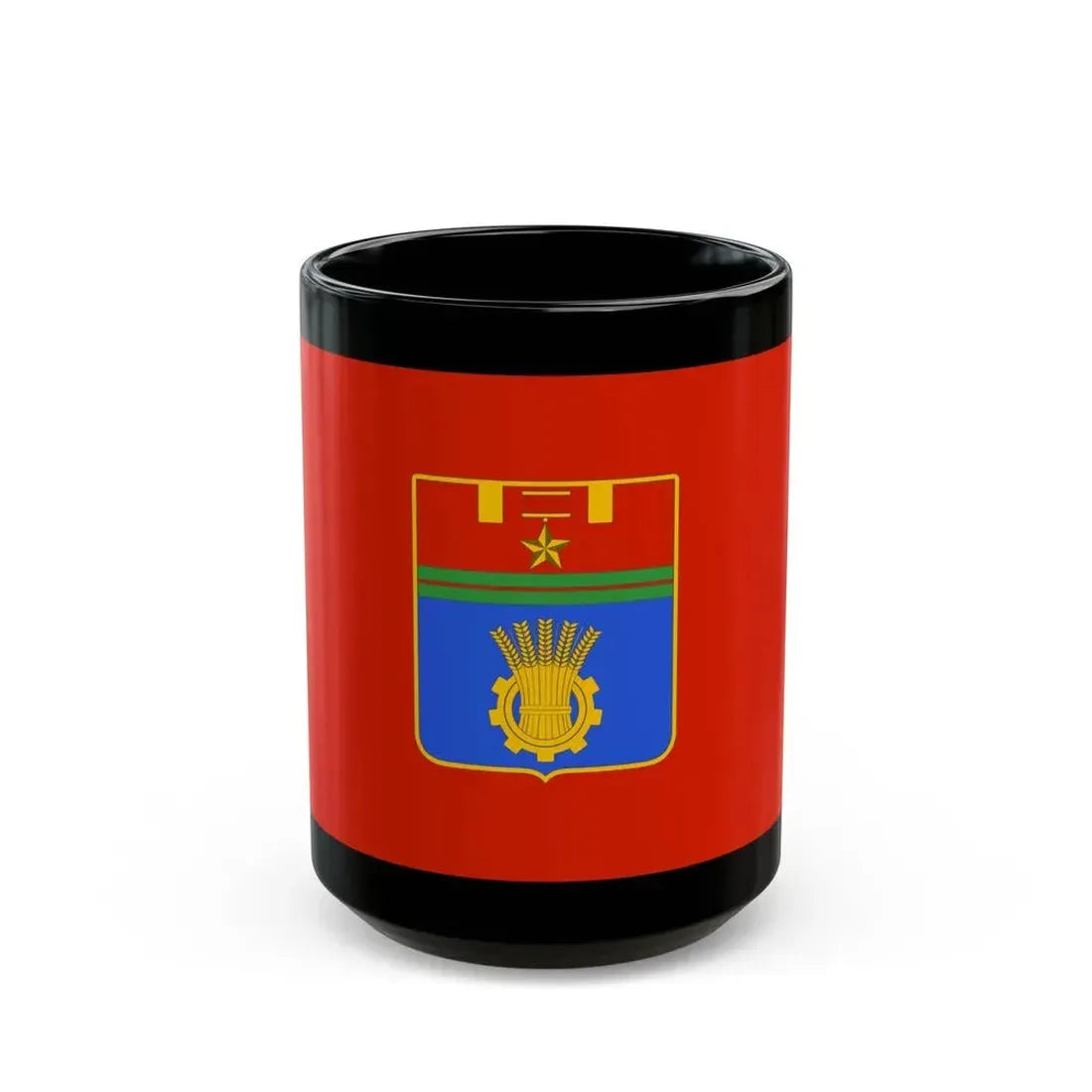 Flag of Volgograd Russia - Black Coffee Mug 15oz - Go Mug Yourself
