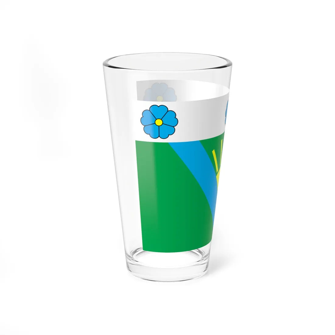 Flag of Volodymyrets raion (Ukraine) Pint Glass 16oz - Go Mug Yourself