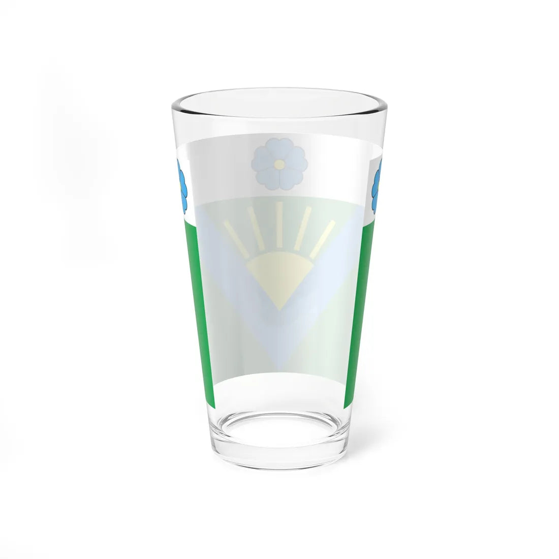 Flag of Volodymyrets raion (Ukraine) Pint Glass 16oz - Go Mug Yourself