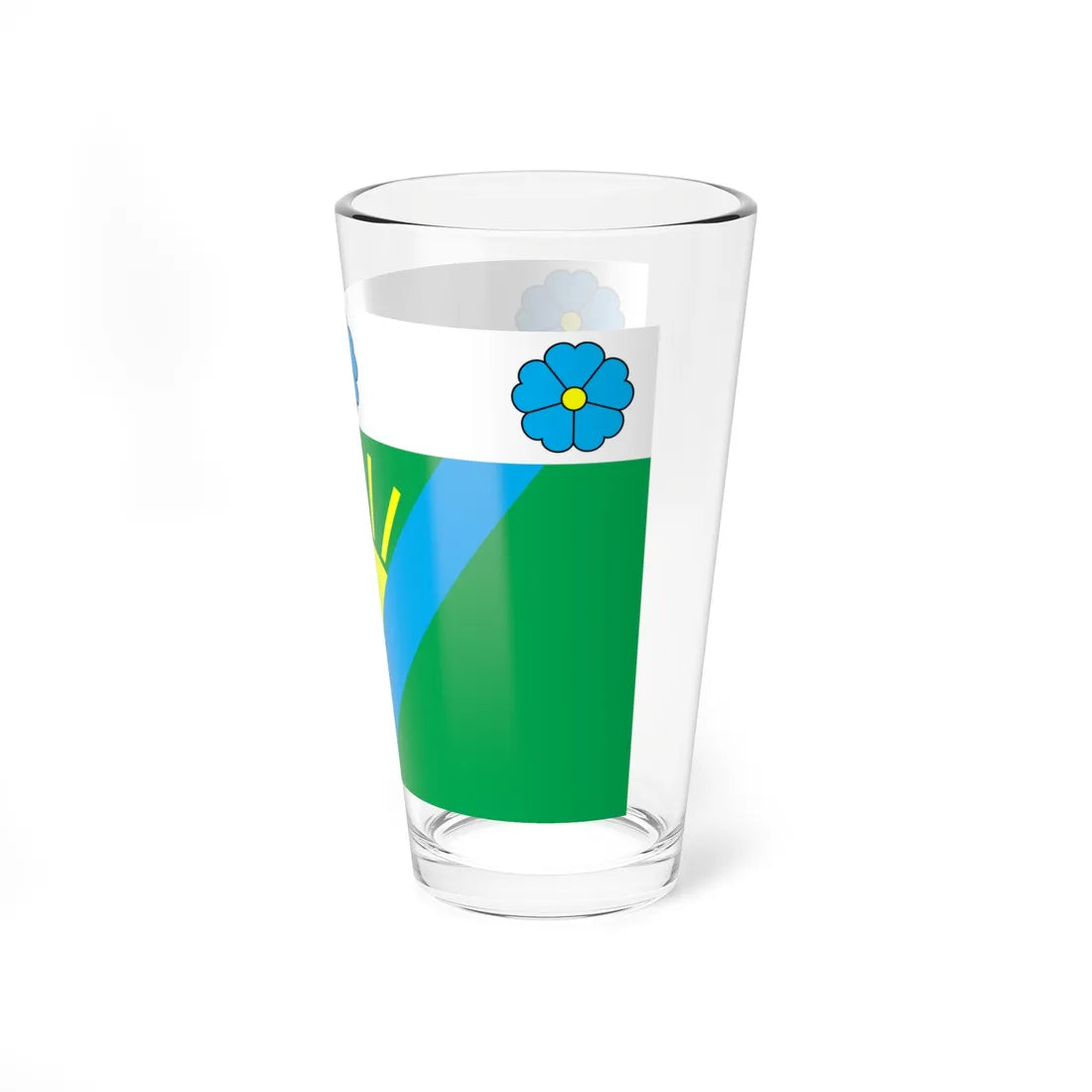Flag of Volodymyrets raion (Ukraine) Pint Glass 16oz - Go Mug Yourself