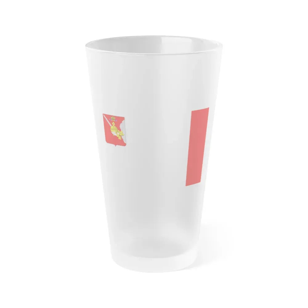 Flag of Vologda Oblast Russia - Frosted Pint Glass 16oz 16oz Frosted - Go Mug Yourself