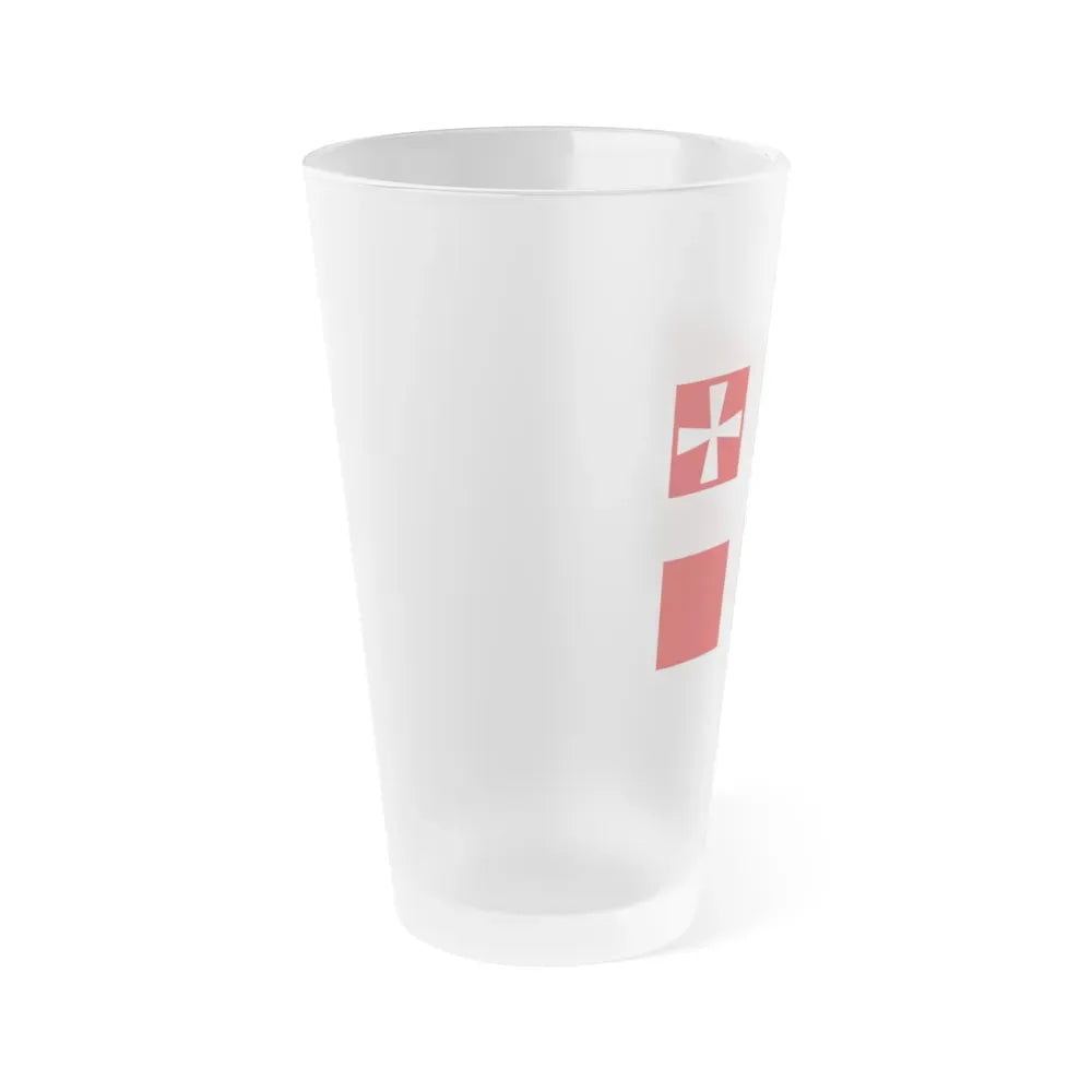 Flag of Volyn Oblast Ukraine - Frosted Pint Glass 16oz - Go Mug Yourself