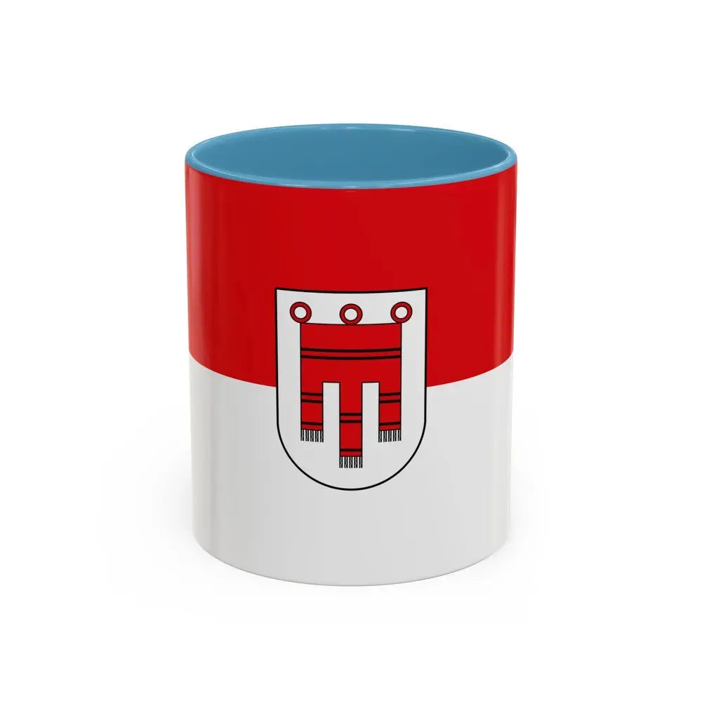 Flag of Vorarlberg Austria - Accent Coffee Mug 11oz Light Blue - Go Mug Yourself