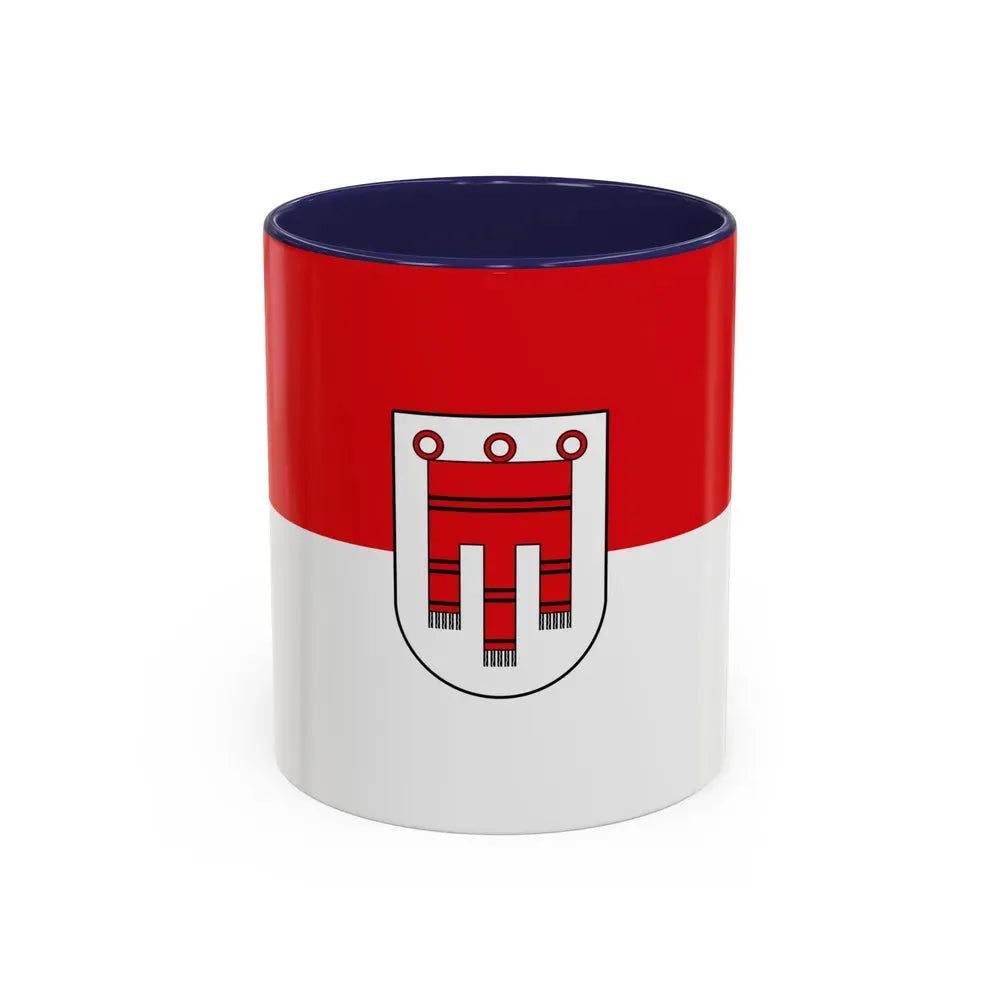 Flag of Vorarlberg Austria - Accent Coffee Mug 11oz Navy - Go Mug Yourself