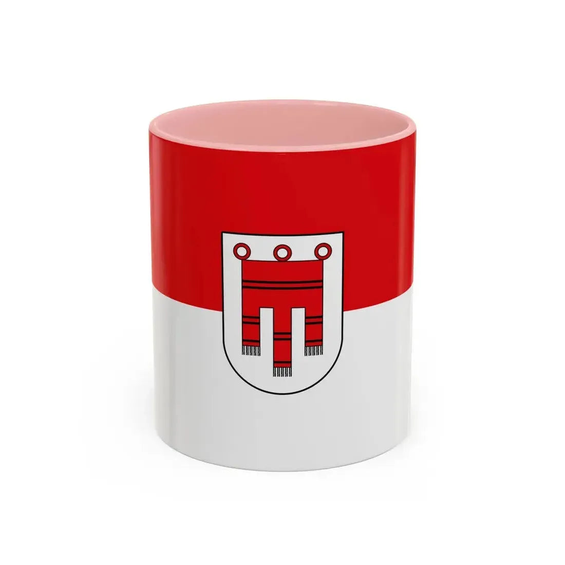 Flag of Vorarlberg Austria - Accent Coffee Mug 11oz Pink - Go Mug Yourself