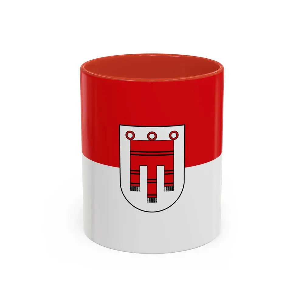 Flag of Vorarlberg Austria - Accent Coffee Mug 11oz Red - Go Mug Yourself