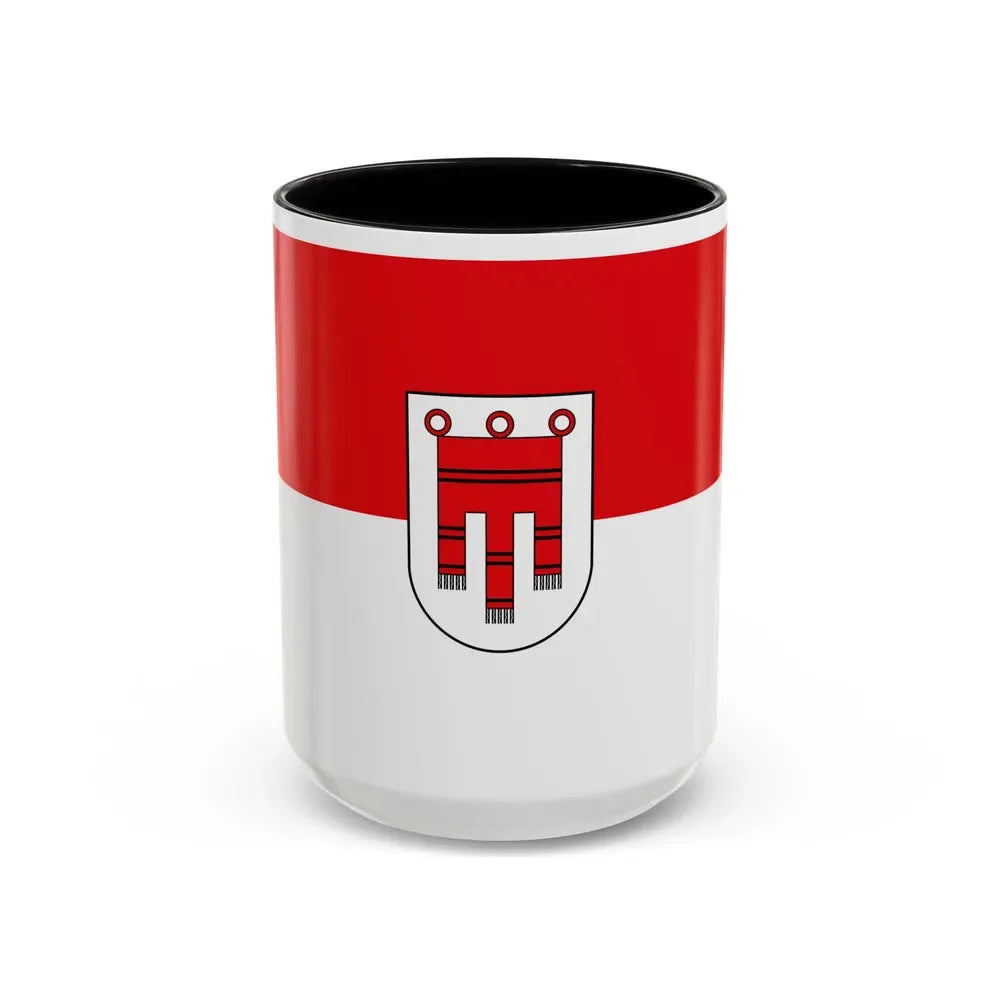 Flag of Vorarlberg Austria - Accent Coffee Mug 15oz Black - Go Mug Yourself